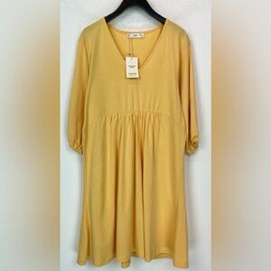 Brand new Mango brand Yellow V-Neck Dress